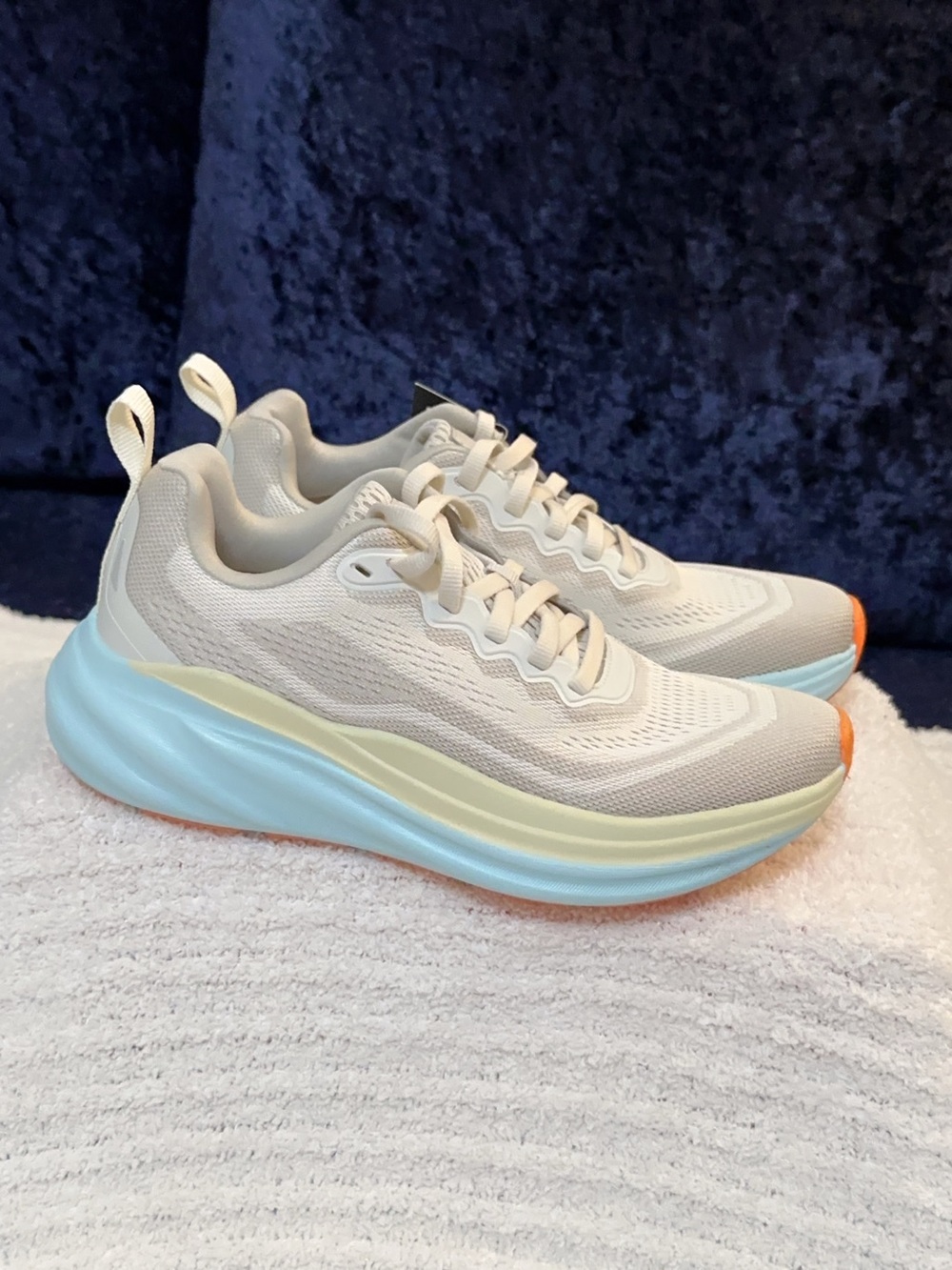 Avia Women’s Comfort Performance Sneakers Grey With Blue, Yellow & Orange Accen - Picture 6 of 16